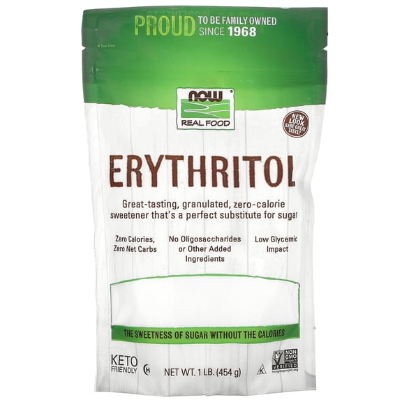 Erythritol Natural Sweetener By Now Foods - 1 Pound