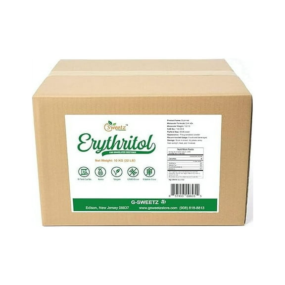 Erythritol All Purpose Sweetener; Bulk Total Servings 1250; Zero Calorie Sweetener, Sugar-Free Substitute for Baking, Smoothies, Coffee; Low Carb Keto Diet Friendly Food | 10-KG (22-LB)