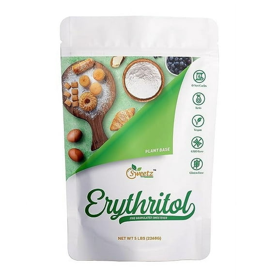 G-Sweetz Erythritol Sweetener; Total Servings 567/Each; Zero Calorie Sweetener, Sugar-Free Substitute; Low Carb Keto Diet Friendly Food | 5LB (2268G)