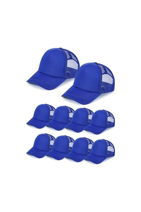 10 Pcs Sublimation Blank Trucker Hats Bulk Mesh Baseball Cap Polyester Mesh Trucker Hat for Men and Women
