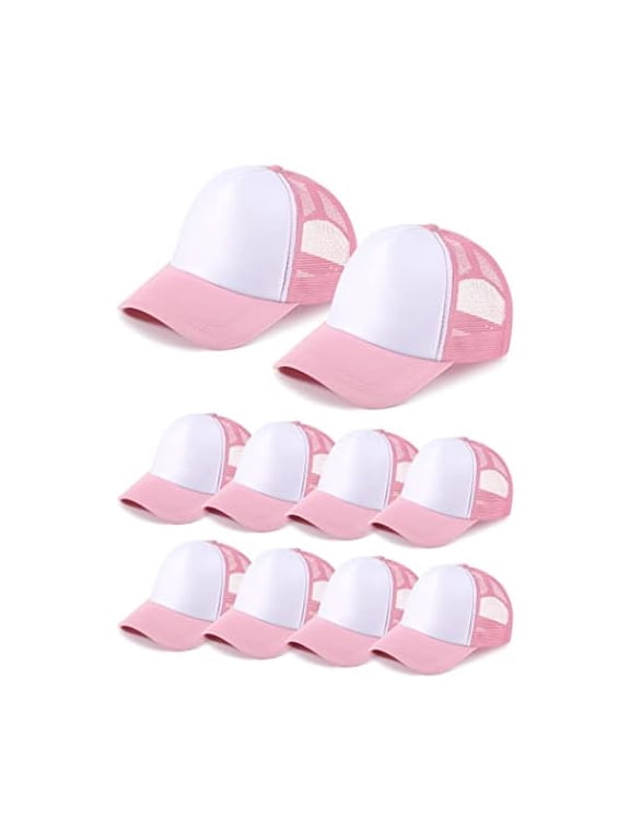 10 Pcs Sublimation Blank Trucker Hats Bulk Mesh Baseball Cap Polyester Mesh Trucker Hat for Men and Women