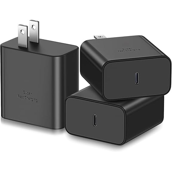 Eryueer 3-Pack Super Fast Charger Block, Samsung 45W Super Fast Charging 2.0 Wall Charger Plug PD PPS USB-C Power Adapter Compatible with Galaxy S26 S25 S26+ S25 S26 Ultra S24 S23 S22 S21 S20 Tab S8