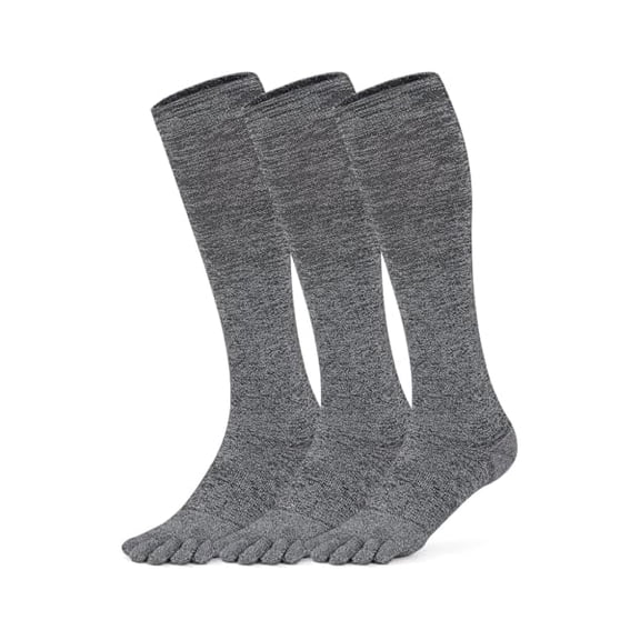 Eryueer 3 Pairs cool-max Compression Toe Socks for Women 15mmHg Circulation Support Socks for Athletic