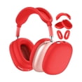 thumbnail image 1 of Eryueer 3-in-1 Silicone Case Cover compatible with AirPods Max Headphones, Apple AirPod Max Accessory Protective Cover, Headband/Ear Cups/Ear Pad Covers, Anti-Scratch and Sweatproof (All red), 1 of 1