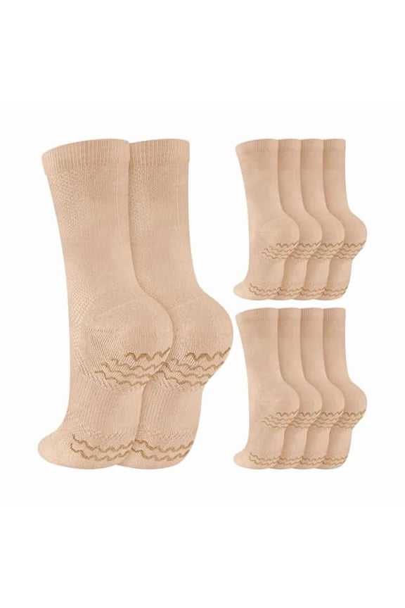 4 Pairs Dance Non Slip Socks for Dancer Women Girls Ballet Dancing Socks with Spin Spot Compression Ankle Stockings