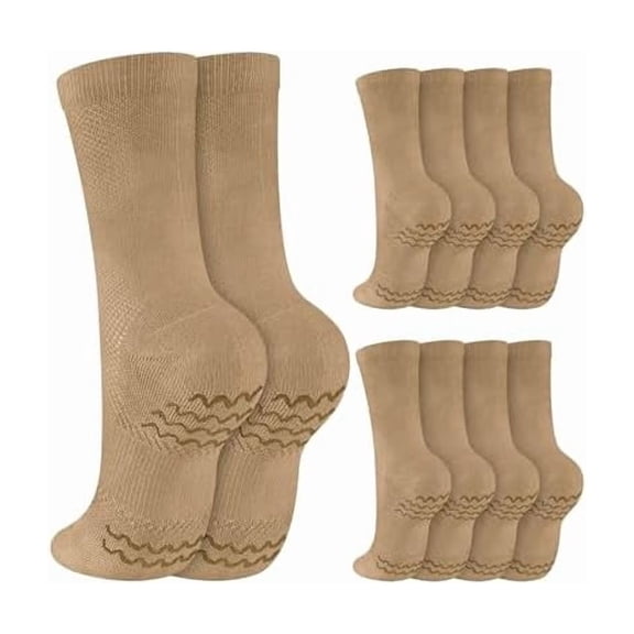 Eryueer 4 Pairs Dance Non Slip Socks for Dancer Women Girls Ballet Dancing Socks with Spin Spot Compression Ankle Stockings