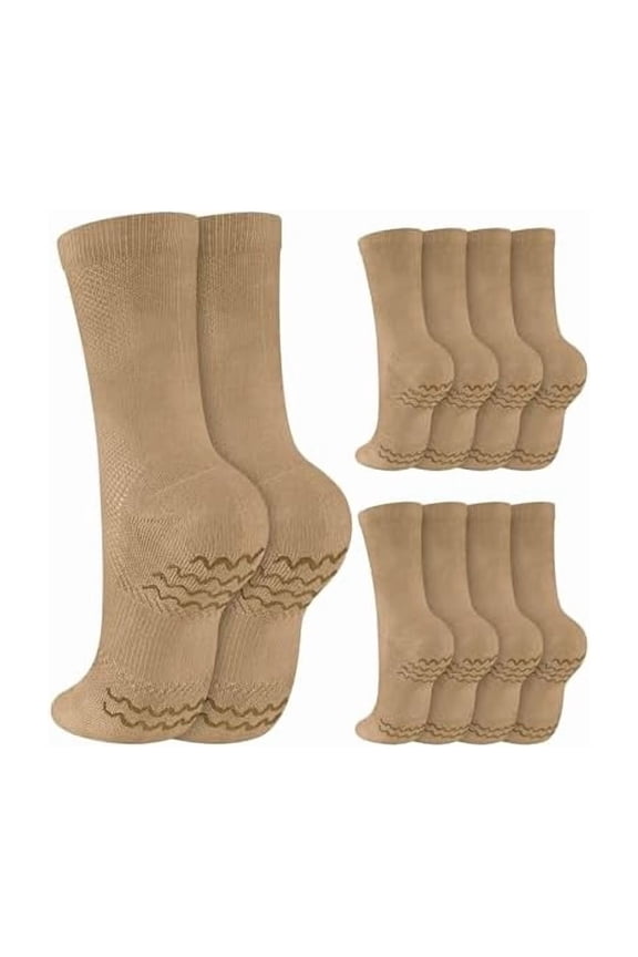 4 Pairs Dance Non Slip Socks for Dancer Women Girls Ballet Dancing Socks with Spin Spot Compression Ankle Stockings