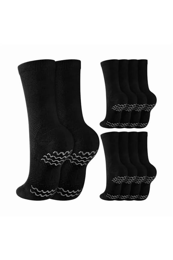 4 Pairs Dance Non Slip Socks for Dancer Women Girls Ballet Dancing Socks with Spin Spot Compression Ankle Stockings