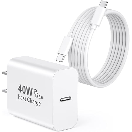 Eryueer 40W iPhone 17 Charger Fast Charging, USB C Fast Charger Block with 10FT Type C Charging Cable Cord Compatible with iPhone 17/17 Pro/17 Pro Max/Air/16/16 Pro/16 Pro Max/16 Plus/15 iPad