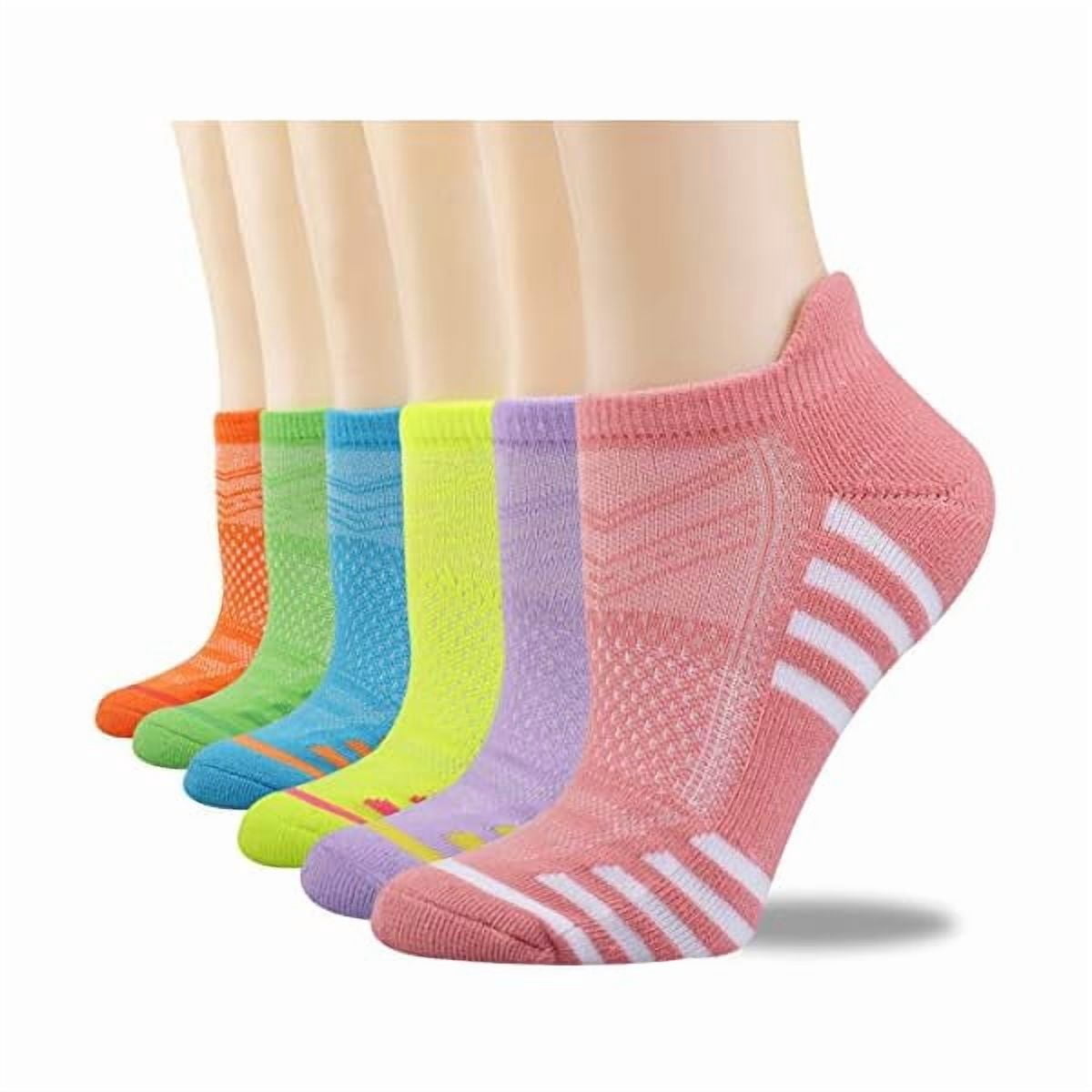 Eryueer 6 Pack Women Ankle Athletic Socks Low Cut Breathable Running Tab Socks with Cushion Sole