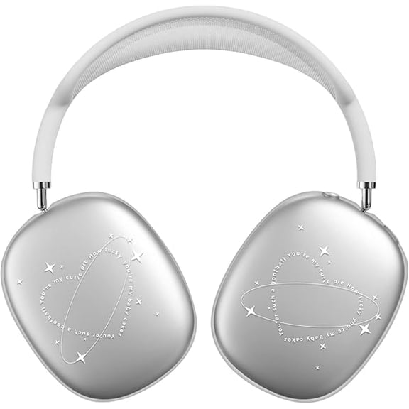 Eryueer Case Cover compatible with AirPods Max, Painted Soft TPU Anti-Scratch Protective Ear Cups Case compatible with Apple Airpods Max Headphones (Ring Heart)