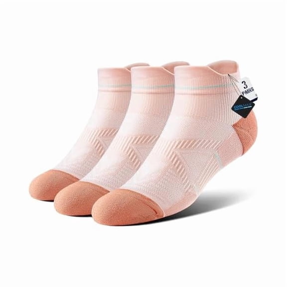 Eryueer Coolmax Bamboo Viscose Women Compression Running Ankle Socks No Show Athletic Wicking Thick Cushioned Arch Support