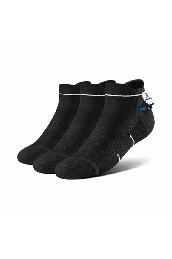 Coolmax Bamboo Viscose Women Compression Running Ankle Socks No Show Athletic Wicking Thick Cushioned Arch Support
