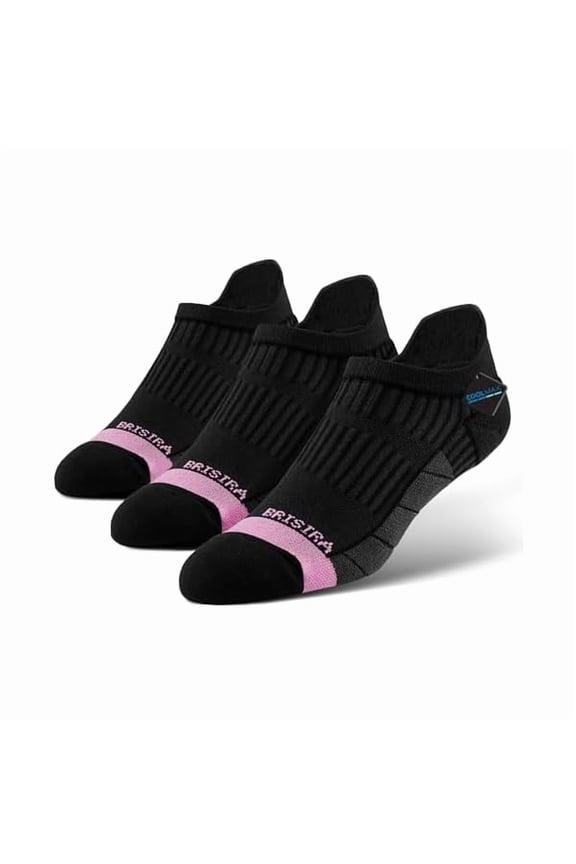 Coolmax Bamboo Viscose Women Compression Running Ankle Socks No Show Athletic Wicking Thick Cushioned Arch Support