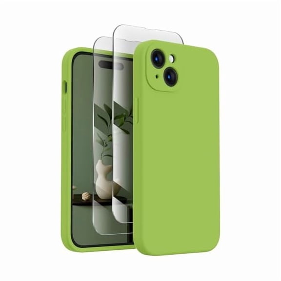 Eryueer Designed for iPhone 15 Plus Case, Silicone [Camera Protection] Case, Soft Anti-Scratch Microfiber Lining Inside, 6.7 inch, Sprout Green