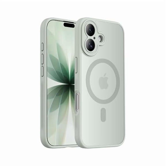 Eryueer Designed for iPhone 17 Case Compatible with MagSafe, [Camera Protection] [15FT Military Droptection] Shockproof Translucent Matte Anti-Slip Phone Case, 6.3" Calke Green