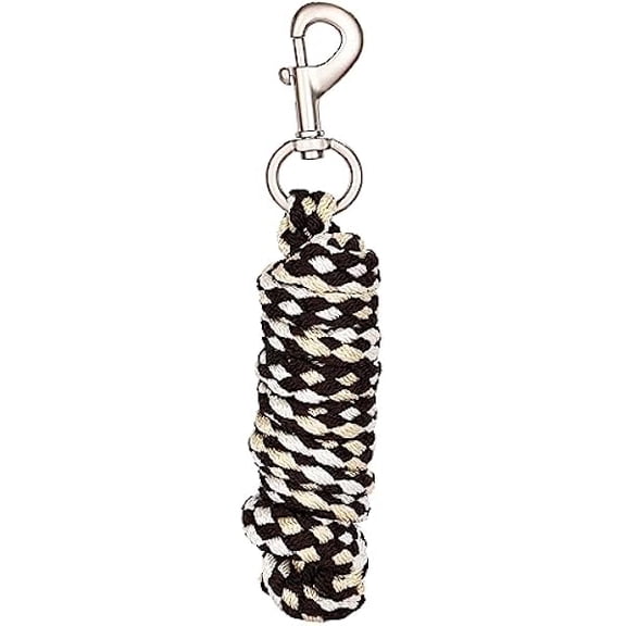 Eryueer Lead Rope Reins Trail Riding halter for Horses and Pets harness with single panic hook &Spiral Weave Adjustable at Curb and Poll Strap Tie in Various Stylish Designs with convenient buckle.