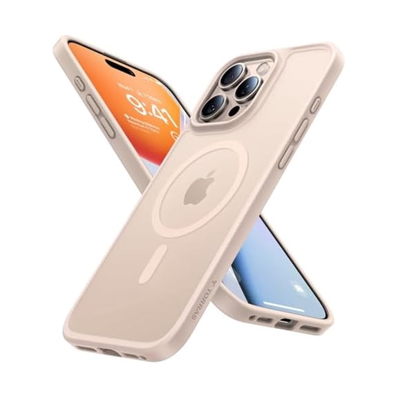 Eryueer Magnetic Shockproof for iPhone 16 Pro Max Case, [4X Military-Grade Protection] [Compatible with MagSafe] Translucent Desert Titanium White | Magnetic, Shockproof, Translucent