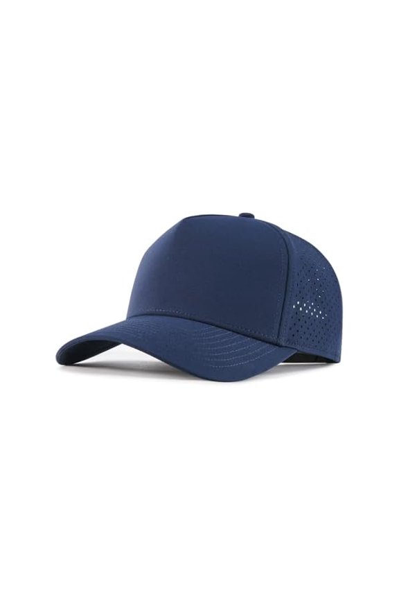 Men Adjustable Snapback Baseball Cap Vented Performance Laser Cut Mesh Hat