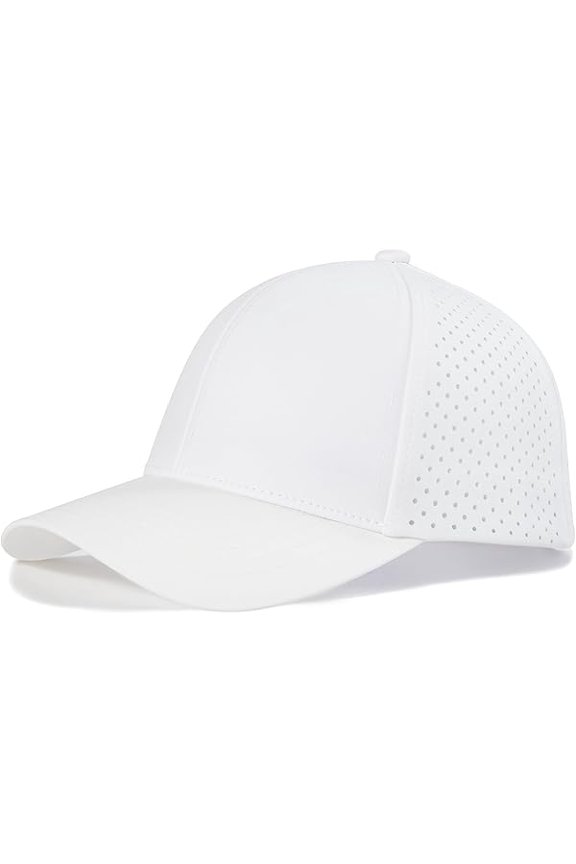 Men Quick Dry Baseball Cap Laser Cut Mesh Ball Curved Brim Snapback Hat