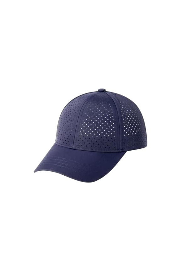 Men Summer Adjustable Performance Hat Breathable Snapback Laser Perforated Mesh Baseball Cap