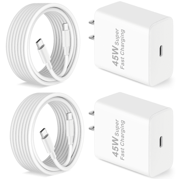 Eryueer for Pixel 10 9 8 7 6 Fast Charger, 2 Pack 45W USB C Super Fast Wall Charger Block with 10FT Long Type C Charging Cable Cord Compatible with Google Pixel 10/10 Pro/10 Pro XL/9/9a/9 Pro