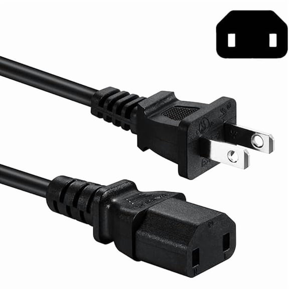 Eryueer Power Cord Cable Compatible with PS4 Pro Console, Xbox 360 Power Supply Brick, 5 Feet 2 Prong Cord Replacement