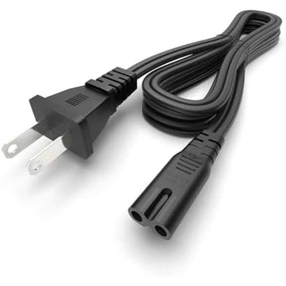 Eryueer Power Cord Compatible with PS5/5-Slim/5 Pro/4/4-Slim/4 Pro New Model/3-Slim/3 Super Slim/2 PlayStation Cord,Xbox One S/X,Series S/X Replacement 6Ft 2 Prong 18AWG Non-Polarized Power Cable