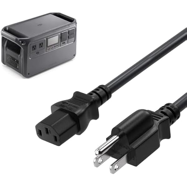 Eryueer Power Station Charging Cable Cord for EF EcoFlow Delta 2,Delta 2 Max,Delta pro Portable Power Station Solar Generator Pro Power Cord 3 Prong AC Cable