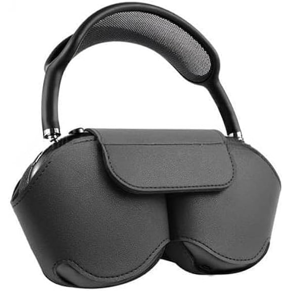 Eryueer Smart Case compatible with AirPods Max, Cute Cover with Key Loop, Soft Lining, Anti-Dust and Scratch, Portable Travel AirPod Max Case (Pure Black)