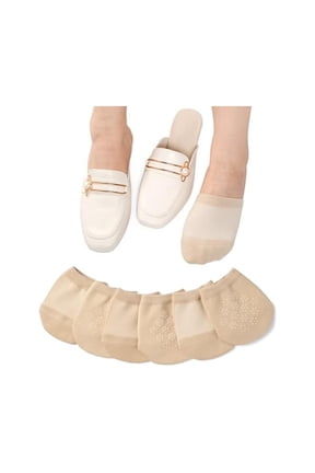 Toe Socks Womens for Mules, Half Socks Toe Topper Covers No Show Invisible Non-slip Liners for Clogs 4/6/8 Pairs