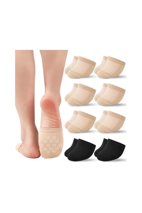 Toe Socks Womens for Mules, Half Socks Toe Topper Covers No Show Invisible Non-slip Liners for Clogs 4/6/8 Pairs