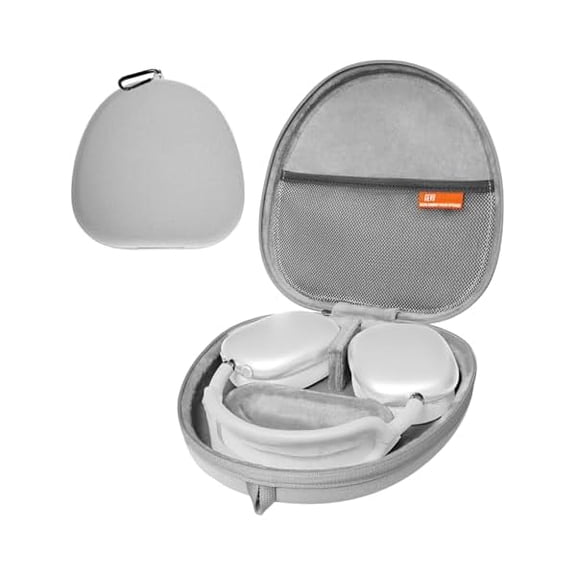 Eryueer Travel Case compatible with AirPods Max Headphones, Sleep Mode Hard Carrying Case compatible with Apple AirPods Max Wireless Over-Ear Headsets Portable Storage Bag - Light Grey