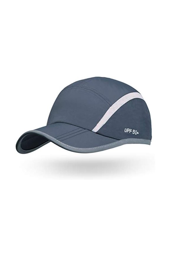 Unisex Baseball Cap UPF 50 Unstructured Hat with Foldable Long Large Bill