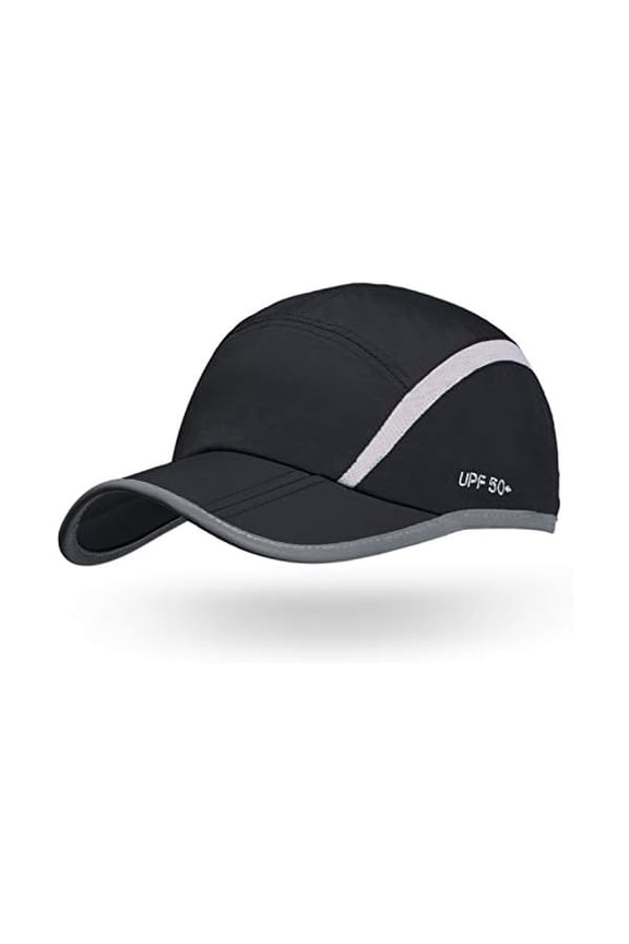 Unisex Baseball Cap UPF 50 Unstructured Hat with Foldable Long Large Bill