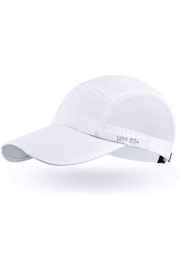 Unisex Baseball Cap UPF 50 Unstructured Hat with Foldable Long Large Bill