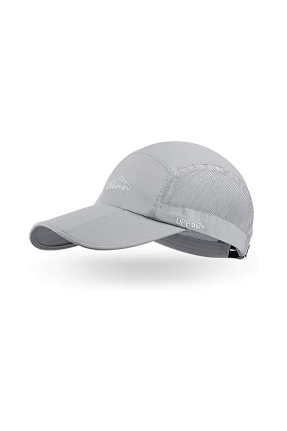 Unisex Baseball Cap UPF 50 Unstructured Hat with Foldable Long Large Bill