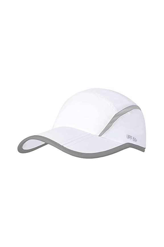 Unisex Baseball Cap UPF 50 Unstructured Hat with Foldable Long Large Bill