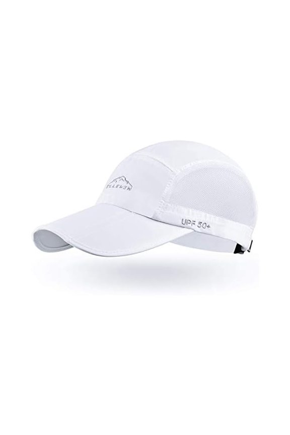 Unisex Baseball Cap UPF 50 Unstructured Hat with Foldable Long Large Bill
