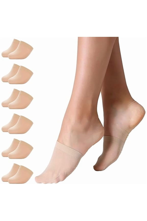 Women's Toe Topper No-Show Socks (6/8 Pairs)