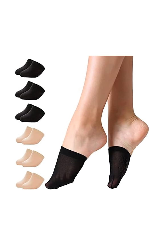Women's Toe Topper No-Show Socks (6/8 Pairs)