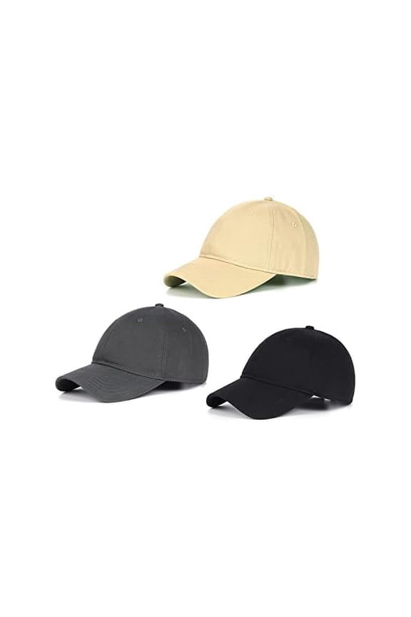 XL XXL Oversize Baseball Cap, 100% Cotton Adjustable Dad Hat for Big Heads 23.5"-25.5", Soft Crown Large Size Cap