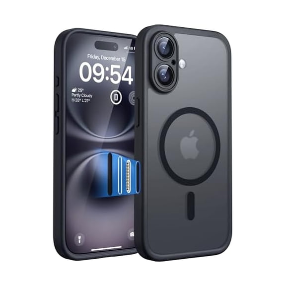 Eryueer for iPhone 16 Case with Camera Control Capture Button, Compatible with Magsafe Charger, Built-in Magnetic Ring, Translucent Matte Phone Case for iPhone 16 6.1 inch