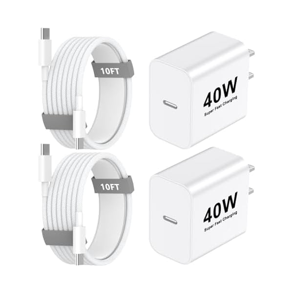 Eryueer for iPhone 17 Pro Max Charger Fast Charging,2Pack 40W USB C ...