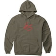 thumbnail image 1 of Es Skateboarding Men's Script Logo Pullover Fleece Hoodie Sweatshirt (XX-Large, Olive), 1 of 1
