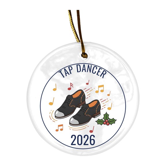 EsPaSiNa Tap Dancer Ornament 2026 Ceramic Christmas Tree Keepsake, 3.15 Inch