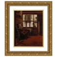 thumbnail image 1 of Esaias Boursse 20x24 Gold Ornate Framed and Double Matted Museum Art Print Titled - Interior with Woman at the Spinning Wheel (1661), 1 of 4