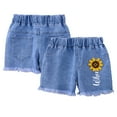 thumbnail image 1 of Esaierr 1-6 Years Girls Jeans Denim Shorts for Toddler Baby Jeans Shorts Pants Kids Summer Shorts Stretchy Jeans Shorts, 1 of 8