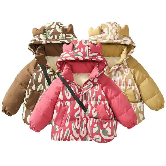 Esaierr 1-6Y Boys Girls Warm Coats Puffer Down Jacket for Toddler Baby Winter Outwear Down Jackets Comfortable Tops
