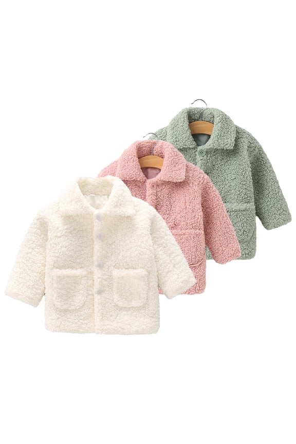 1-8 Years Old Girls Winter Coats Jacket Sweater for Kids Toddler,Fall Winter Sweater Down Jacket,Long Sleeve Buttons Down Coats